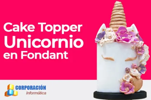 cake topper unicornio en fondant